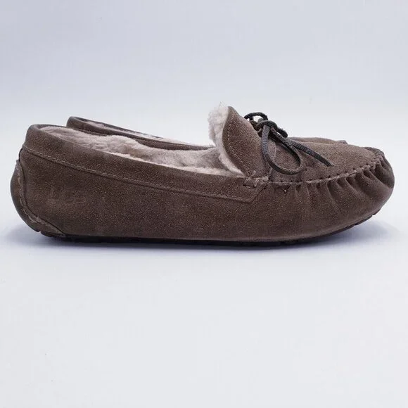UGG Men's Size 11 Corvin Loafer Moccasin‎ Slippers Tan Suede DRY LEAF Slip On